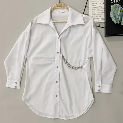 Блузка школьная для девочки COLABEAR белый