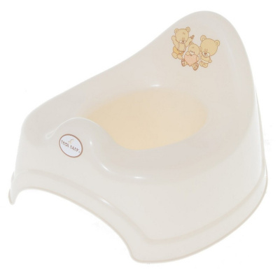 Горшок туалетный ТЕГА TEDDY (МИШКИ) белый жемчуг*