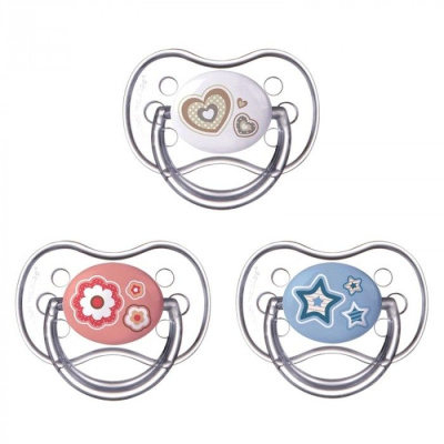 Пустышка силиконовая от 6-18 мес круглая NEWBORN BABY Canpol