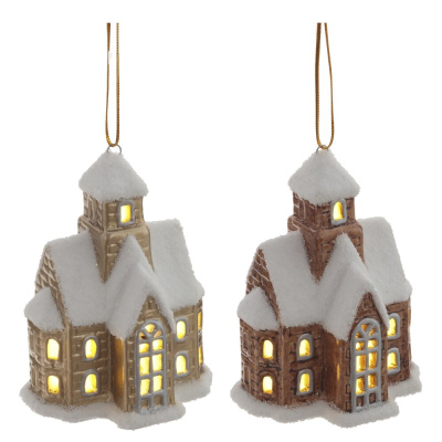 Фигурка декоративная Домик с подсветкой (2хLR44), L5 W5 H10 см