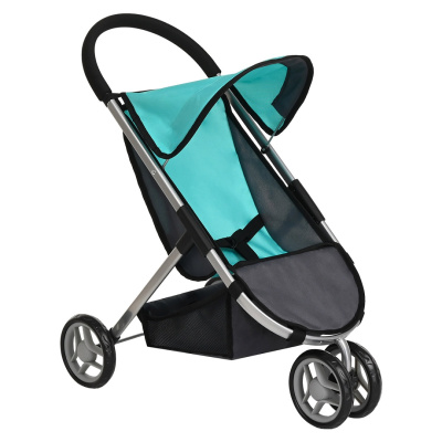 Кукольная коляска Прогулка PITUSO Black/Green/Черный/Бирюза (60*38*62) (6 шт.в кор.)