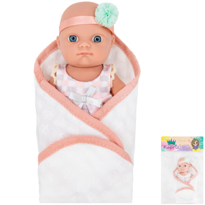 Пупс Miss Kapriz MK2308K-CE 20 см. в одеяльце 