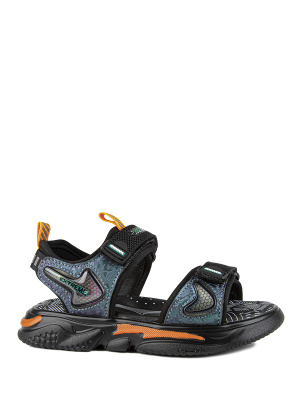 Сандалии для мальчика Kapika черный-зеленый