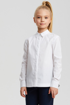 Блузка школьная с длинным рукавом для девочек Silver Spoon