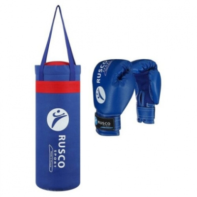 Набор бокс. начинающих RUSCO SPORT синий (4 OZ), 37*11*11 см
