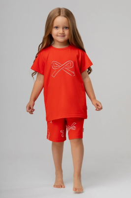 Футболка с коротким рукавом + шорты Bodo красный/белый