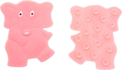 VAL 1635P Мини коврик для ванной комнаты СЛОНИК (на присосах), набор 4 шт.