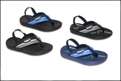 Сланцы для мальчиков Эмальто синий-серый