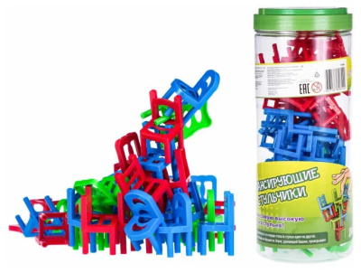 1toy ИГРОДРОМ Игра настольная Балансирующие стульчики