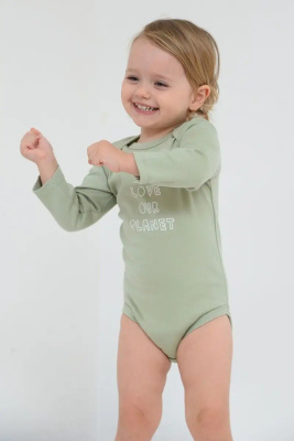 Боди с длинным рукавом Carrot Lover our planet полынь