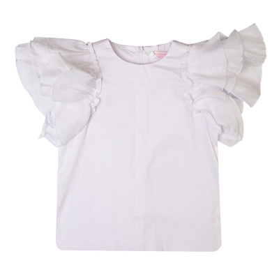 Блузка школьная для девочки COLABEAR белый