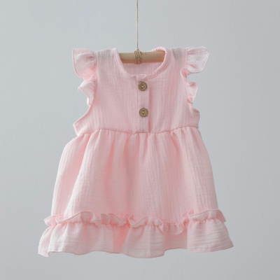 Платье с крылышками KiDi Муслин розовый лето