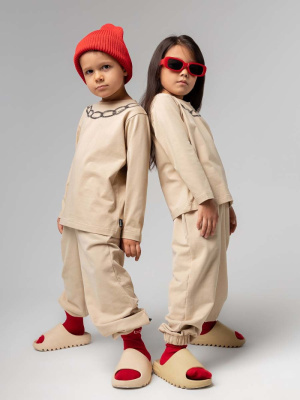 Футболка с длинным рукавом Bodo бежевый