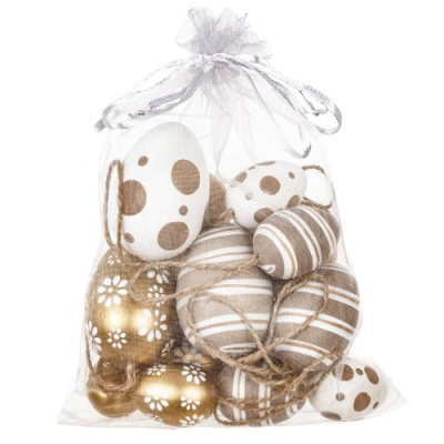 Набор из 16-ти изделий декоративных подвесных Яйцо L14 W5,5 H15 см