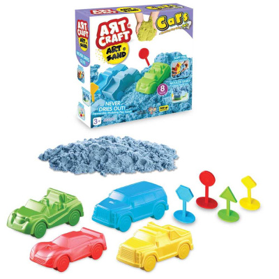 Набор для творчества Кинетический песок Автогонки, 500г 03609 ART SAND