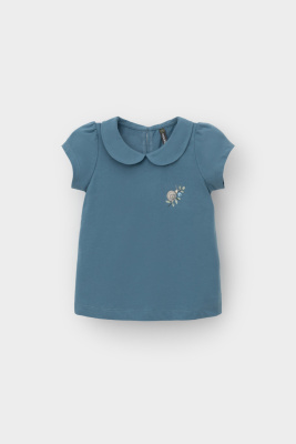 Футболка для девочки Crockid капитанский синий к561