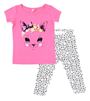 Комплект для девочек Crockid спелый арбуз+буквы на белом