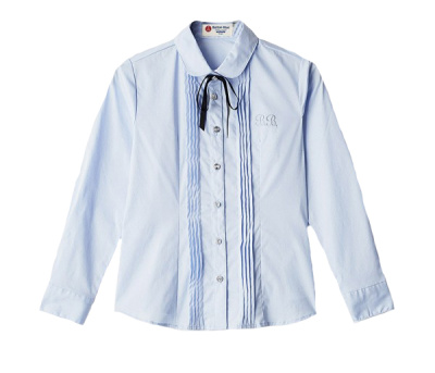 Блузка школьная с длинным рукавом для девочек Button Blue