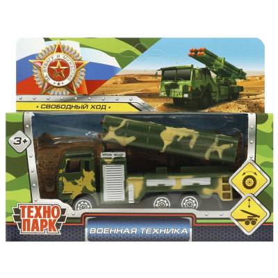 Машина металл ВОЕННАЯ ТЕХНИКА 11,5 см, подвижные детали, кор. Технопарк 