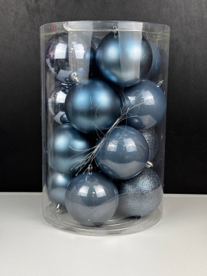 Шар в тубе 12 см синий