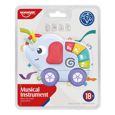 Игрушка развивающая - Пианино Слоник,11,2х3,8х8,6 см (свет,звук)