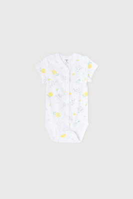 Полукомбинезон Crockid белые зайчики на белом