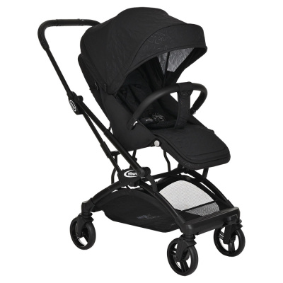 Коляска детская прогулочная PITUSO AMELI Black/перекидная ручка/PU