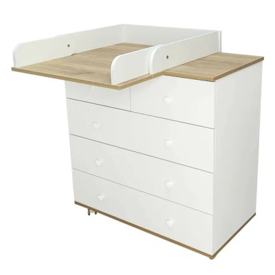 Комод NOVA Incanto 800/5 цвет ДУБ/белый