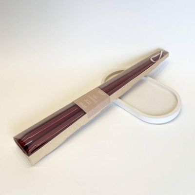 Свеча коническая ALDE CANDLES 35см Оттенок №25 бордовый 2шт/уп