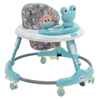 Ходунки Froggy круглые 6 силик.кол,игр.,муз 64х64х56 Blue/Нежно-голубой BAMBOLA 