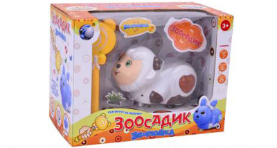 Зверюшка на бат. двиг. в след за палочкой с помощью ИК излучения, звук. и свет. эффекты