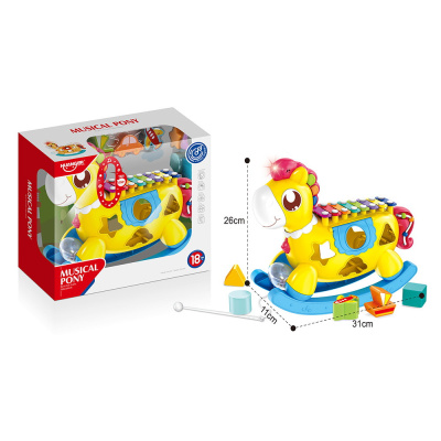 СОРТЕР ЛОШАДКА-КСИЛОФОН HAUNGER 30*10*24 см (цвета в ассорт.)(в кор.24 шт.)