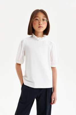 Блузка школьная с коротким рукавом для девочки Silver Spoon