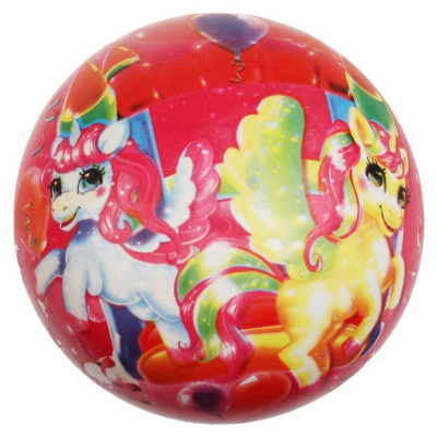 Мяч пвх единороги, 23 см, полноцвет в сетке ИГРАЕМ ВМЕСТЕ 