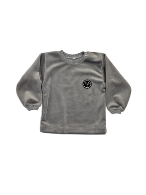 Джемпер Карапуз велюр серый