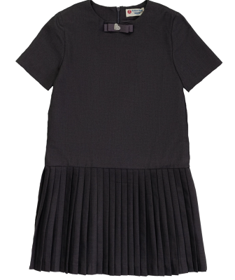 Платье школьное с коротким рукавом для девочек Button Blue