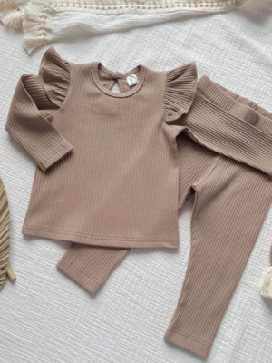 Лонгслив + лосины MIMILASHIK кофе