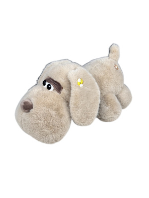 Собака с пчелой 70 см беж