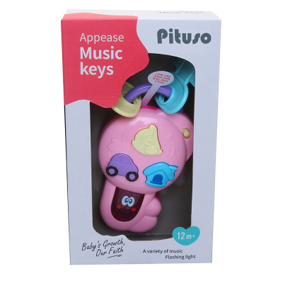 Развивающая игрушка Волшебный ключ (розовый) PITUSO  (свет,звук) 20*9*4 см (в кор.108 шт)