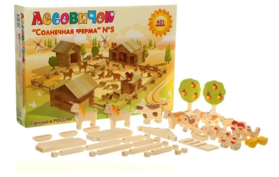 Конструктор Лесовичок les 016 Солнечная ферма №5  451 деталей
