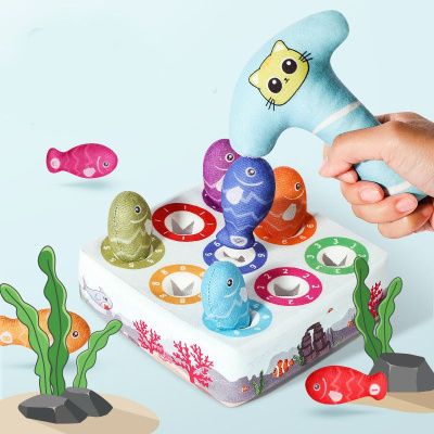 Развивающий игровой центр "Рыбалка", сортер, текстиль, элементы с липучками, в/к 15,5*15,5*4 см