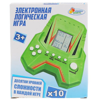 Электронная логическая игра на бат. со звуком в кор. 18,5*7*2,5см Играем вместе в кор.2*120шт