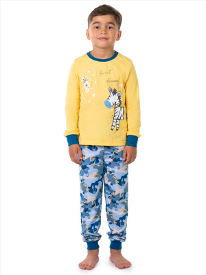 Пижама с принтом синий/желтый