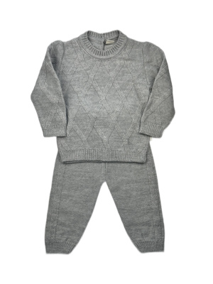 Костюм для мальчика вязанный Emins серый