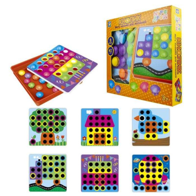 Мозайка Кнопик 41 кнопка 6 трафаретов