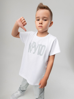 Футболка с коротким рукавом Bodo белый-серый