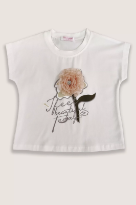 Футболка с коротким рукавом для девочки COLABEAR белый