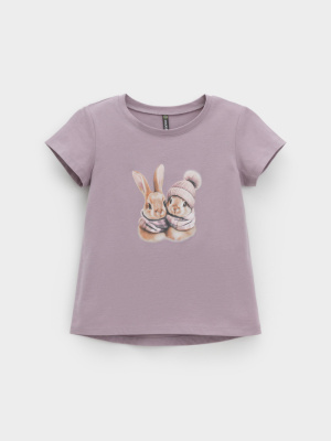 Футболка для девочки Crockid морской туман к573