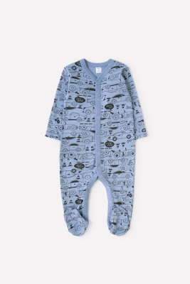 Комбинезон Crockid быстрые машинки на серо-голубом