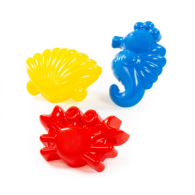 Формочки краб, морской конек, ракушка